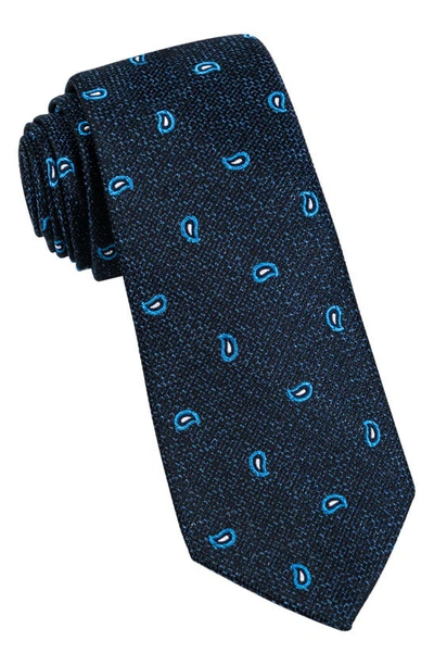 Shop Wrk W.r.k Paisley Silk Tie In Marine