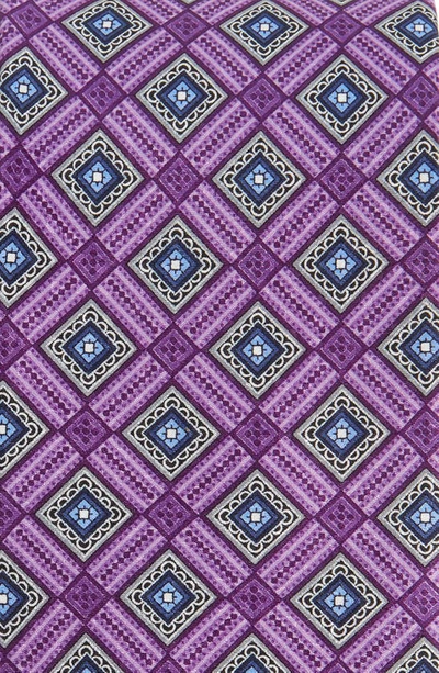 Shop Nordstrom Geometric Silk Tie In Purple