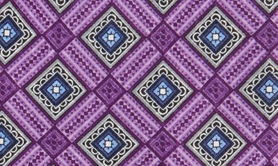 Shop Nordstrom Geometric Silk Tie In Purple