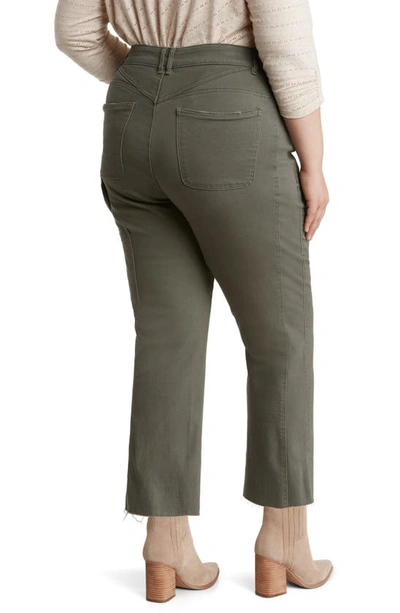Wit & Wisdom 'ab'solution Skyrise Raw Hem Barely Bootcut Jeans In Laurel Wre