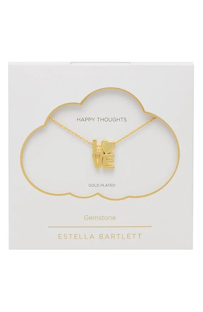 Shop Estella Bartlett Love Pendant Necklace In Gold
