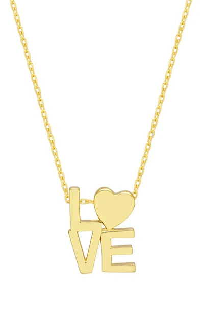 Shop Estella Bartlett Love Pendant Necklace In Gold