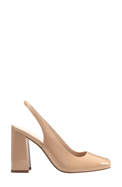 Shop Marc Fisher Ltd Onna Square Toe Slingback Pump In Light Natural