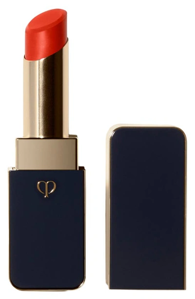 Shop Clé De Peau Beauté Lipstick Shine In 214 Red-orange Rebel