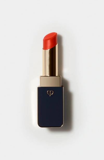 Shop Clé De Peau Beauté Lipstick Shine In 214 Red-orange Rebel