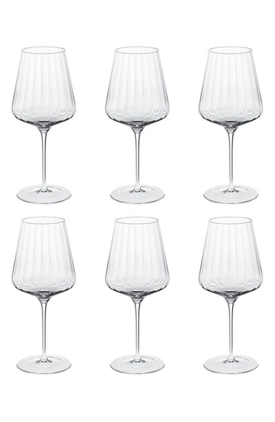 Shop Georg Jensen Set Of 6 Bern Crystal Red Wine Glasses In Clear
