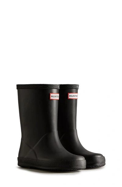 Shop Hunter Kids' First Classic Rain Boot In Black/black