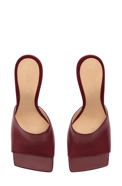 Shop Bottega Veneta Stretch Slide Wedge Sandal In Merlot