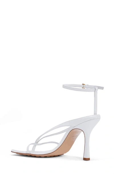 Shop Bottega Veneta Stretch Square Toe Sandal In White