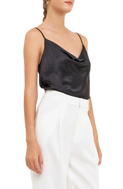 Endless Rose Cowl Neck Camisole In Black