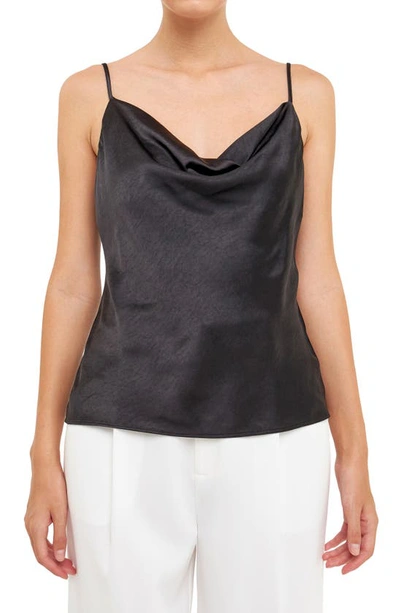 Endless Rose Cowl Neck Camisole In Black