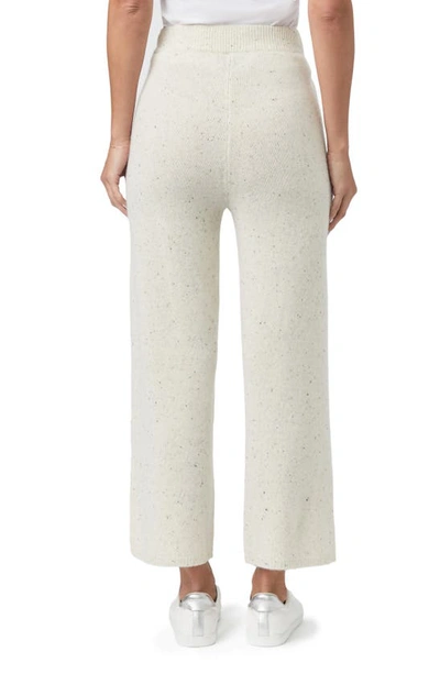 Shop Paige Olivine High Waist Crop Wide Leg Cashmere Pants In Ivory Multi