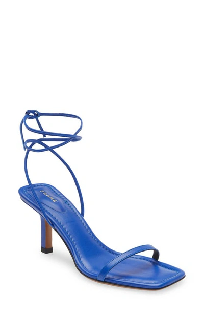 Shop Frame Le Ozzie Ankle Tie Sandal In Ultramarine