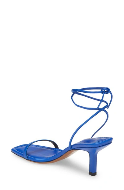 Shop Frame Le Ozzie Ankle Tie Sandal In Ultramarine