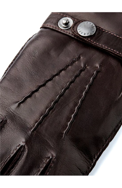Shop Hestra 'jake' Leather Gloves In Espresso