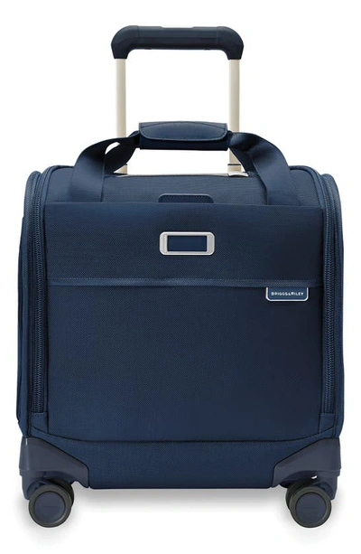 Shop Briggs & Riley Baseline Cabin Spinner Carry-on Bag In Navy