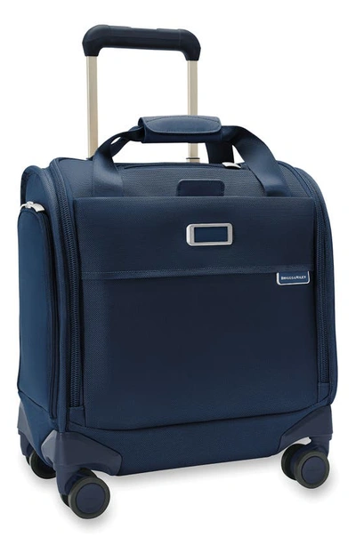 Shop Briggs & Riley Baseline Cabin Spinner Carry-on Bag In Navy