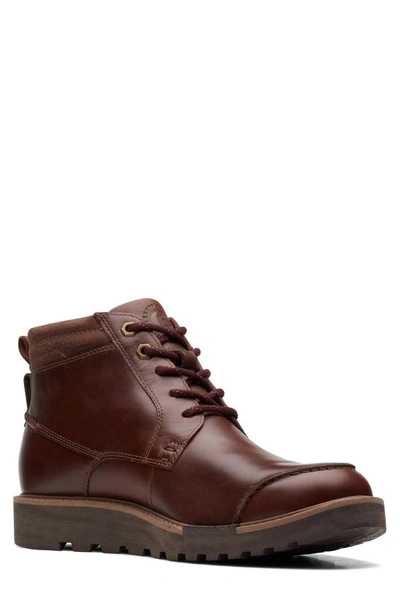Shop Clarks Hinsdale Mid Boot In Brown Leather