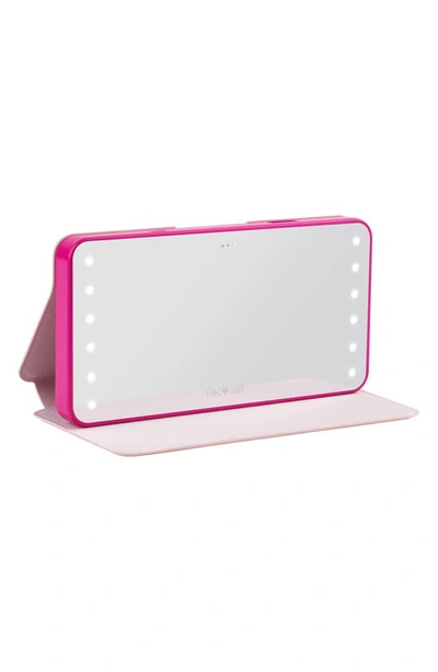 Shop Riki Loves Riki Riki Powerful Led-lighted Mirror & Power Bank In Pink