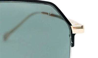 Shop Mita Sustainable Eyewear 57mm Navigator Sunglasses In Black/ Matte Gold
