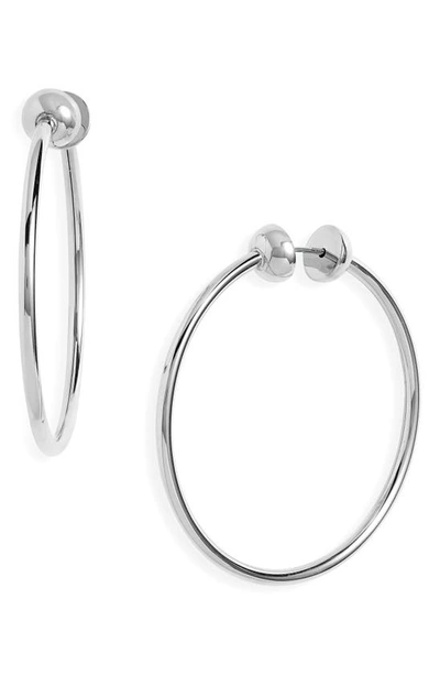 Shop Jenny Bird Small Icon Hoop Earrings In High Polish Silver