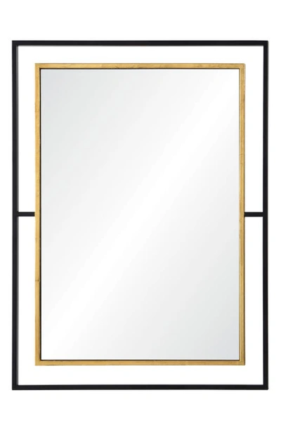 Renwil Ren-wil Gray Mirror In Black & Gold In Mirror Black Antique Gold