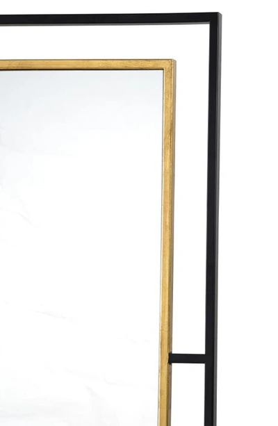 Renwil Ren-wil Gray Mirror In Black & Gold In Mirror Black Antique Gold