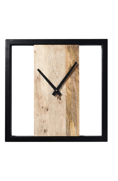 Shop Renwil Sanna Wood Wall Clock In Matte Black