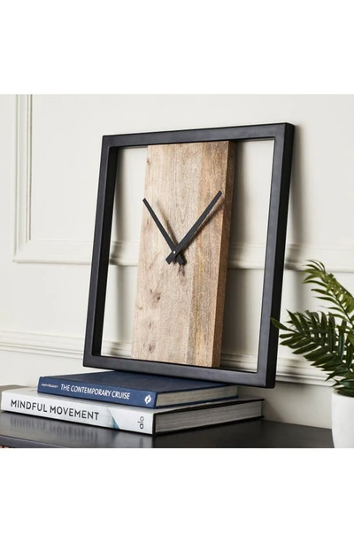 Shop Renwil Sanna Wood Wall Clock In Matte Black
