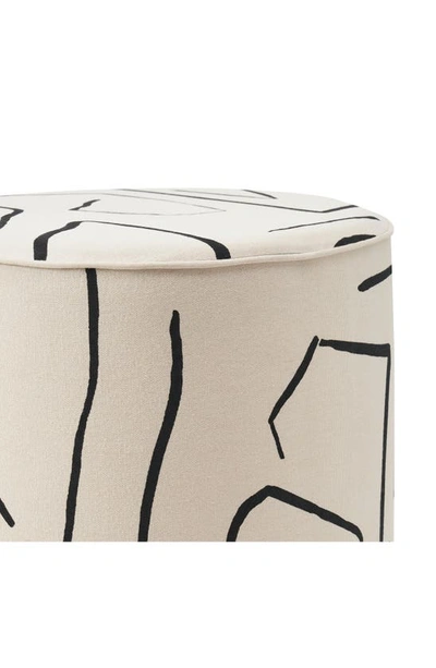 Renwil Ren-wil Rachelle Stool In Cream Base/ Black Lines