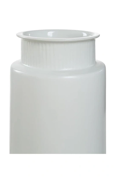 Renwil Zena Glazed Porcelain Vase In Glazed Matte Off-white Finish