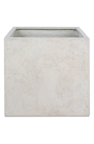 Shop Renwil Adriel Stoneware Cube Planter In Natural