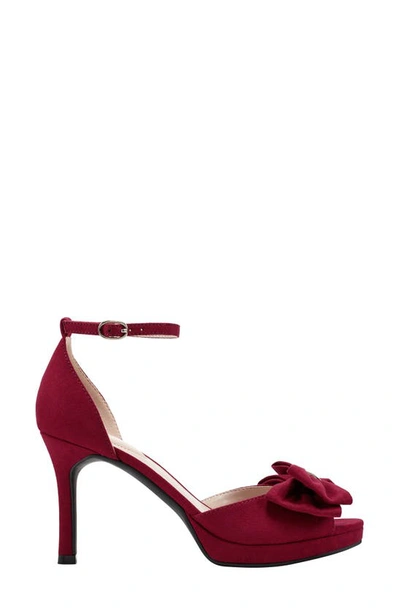 Shop Bandolino Kissly Ankle Strap Sandal In Dark Red 600