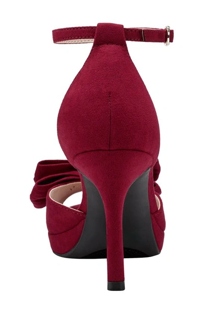 Shop Bandolino Kissly Ankle Strap Sandal In Dark Red 600