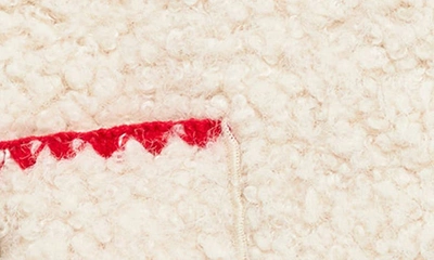 English Factory Faux Shearling Vest In Ivory