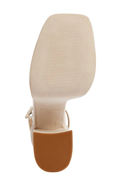 Shop Steve Madden Kassiani Ankle Strap Platform Sandal In Bone Leather