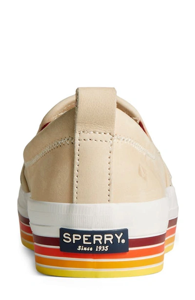 Shop Sperry Crest Twin Gore Platform Sneaker In Beige