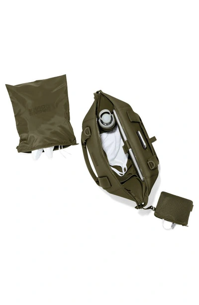 Dagne Dover Medium Landon Neoprene Carryall Duffle Bag In Dark Moss