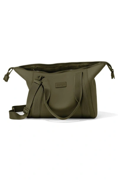 Dagne Dover Medium Landon Neoprene Carryall Duffle Bag In Dark Moss