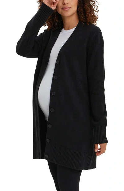 Shop Nom Maternity Jenni Rib Maternity Cardigan In Black