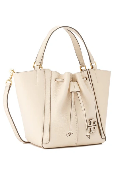 Tory Burch Mcgraw Dragonfly Drawstring Shoulder Bag In Brie