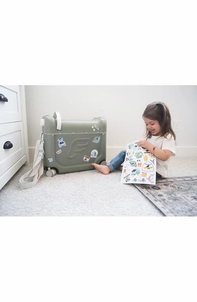 Shop Stokke Kids' Bedbox® 19-inch Ride-on Carry-on Suitcase In Dusty Olive