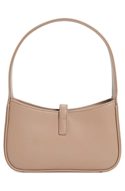 Shop Saint Laurent Micro Le 5 À 7 Leather Hobo In Rosy Sand