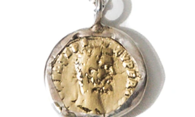 Shop Child Of Wild Caeser Coin Pendant Necklace In Silver