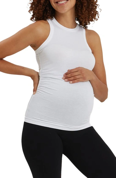 Nom Maternity Maternity Racerback Tank In White