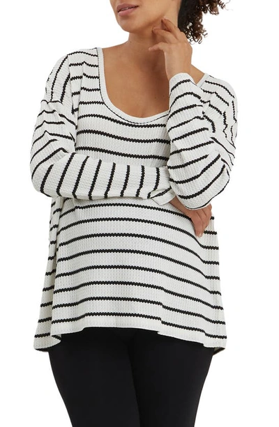 Nom Maternity Cannes Stripe Maternity Sweater In Stripe