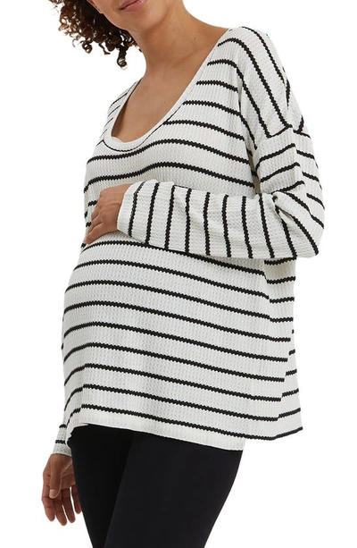 Nom Maternity Cannes Stripe Maternity Sweater In Stripe