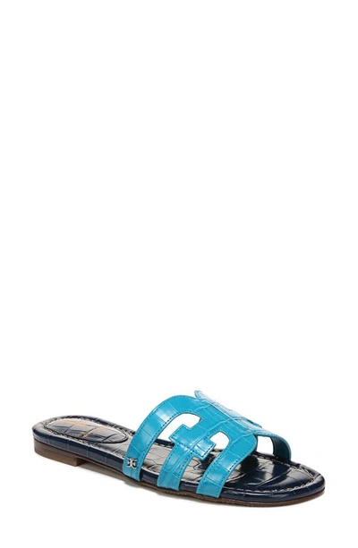 Shop Sam Edelman Bay Cutout Slide Sandal In Milos Blue/ Hudson Navy