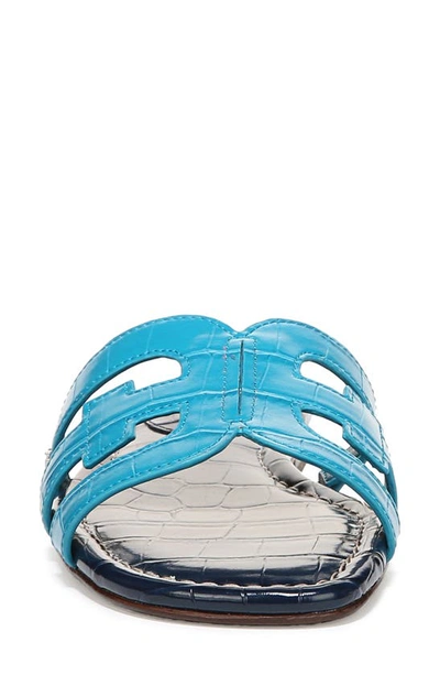 Shop Sam Edelman Bay Cutout Slide Sandal In Milos Blue/ Hudson Navy