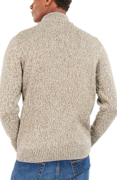 Barbour Sid Half-zip Sweater In Stone Marl